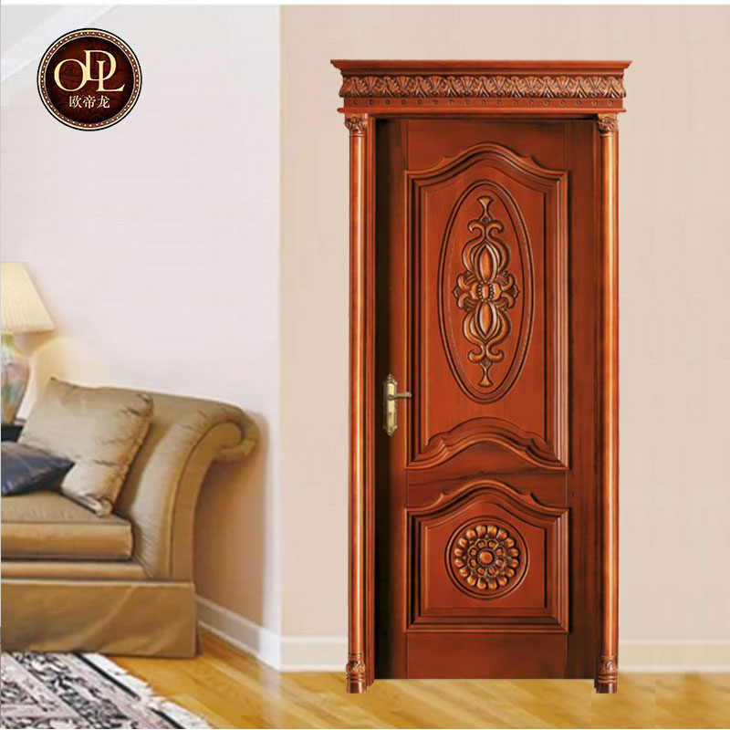 皇冠頭花梨原木門雕花凸線工藝,廣東原木門廠，佛山木門，橡木門，烤漆復合實木門，歐帝龍裝飾建材有限公司