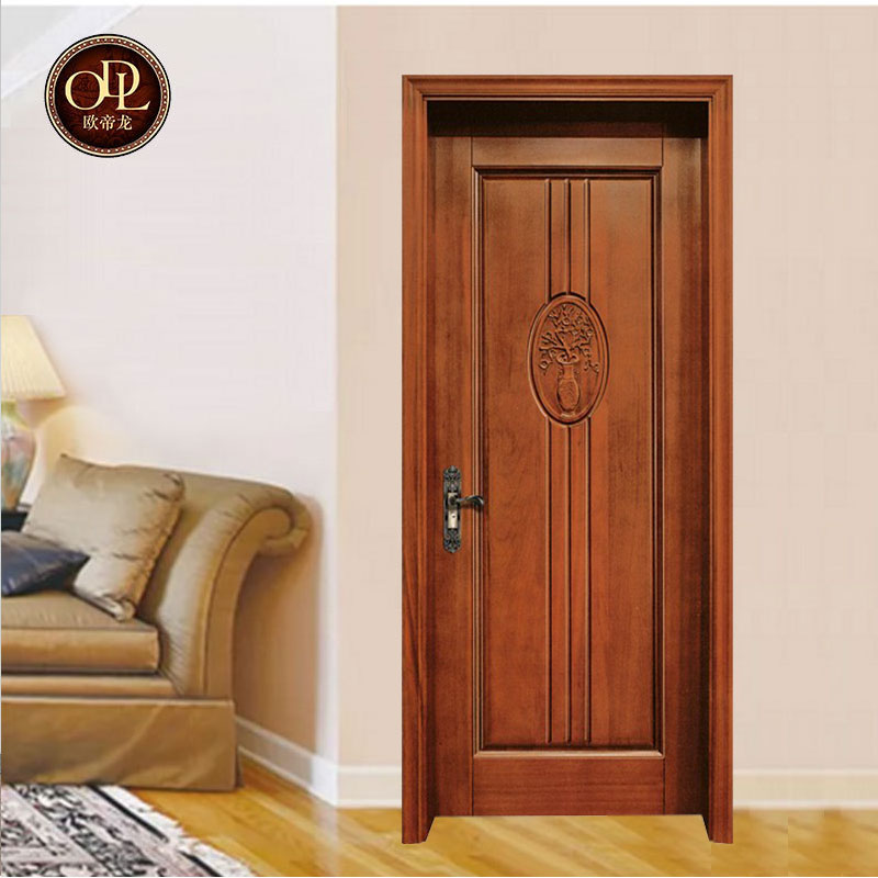 胡桃原木門廠家,佛山歐帝龍門,裝飾建材有限公司,凸線套裝門,櫻桃紅,歐帝龍門業