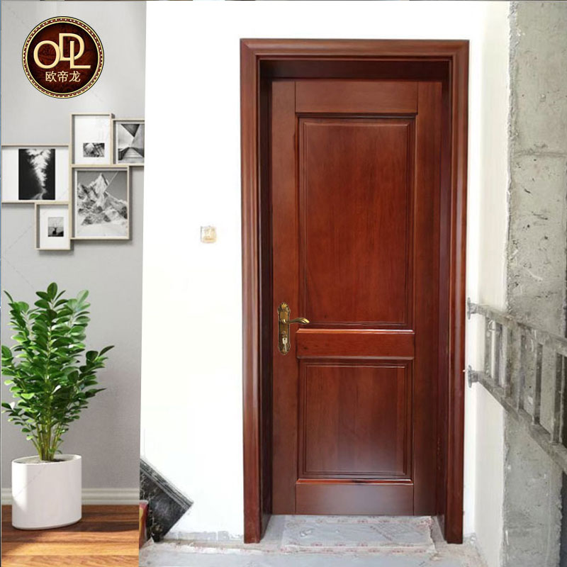 佛山原木門廠定制實木胡桃木門房間家裝木門  歐帝龍品質