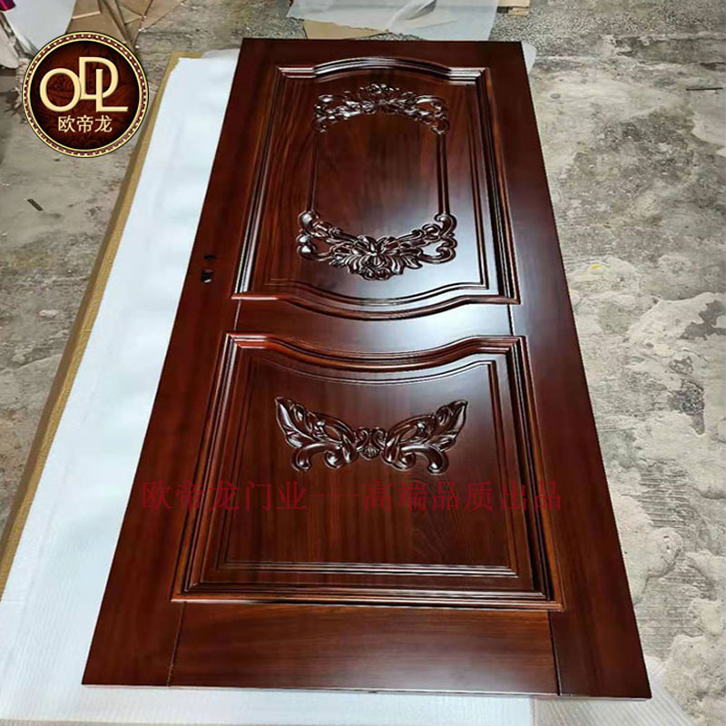 廣東高端實木門廠家直銷別墅原木沙比利木門定制注意那些，歐帝龍門專業生產廠家